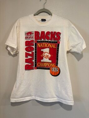 Vintage 1994 Arkansas Razorbacks National Champions Single Stitch USA Large